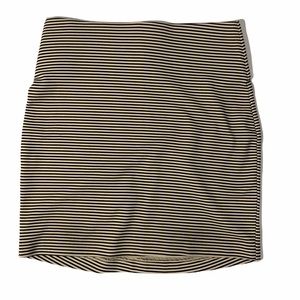 BCBGeneration Tan/Black Striped BodyCon Mini Skirt